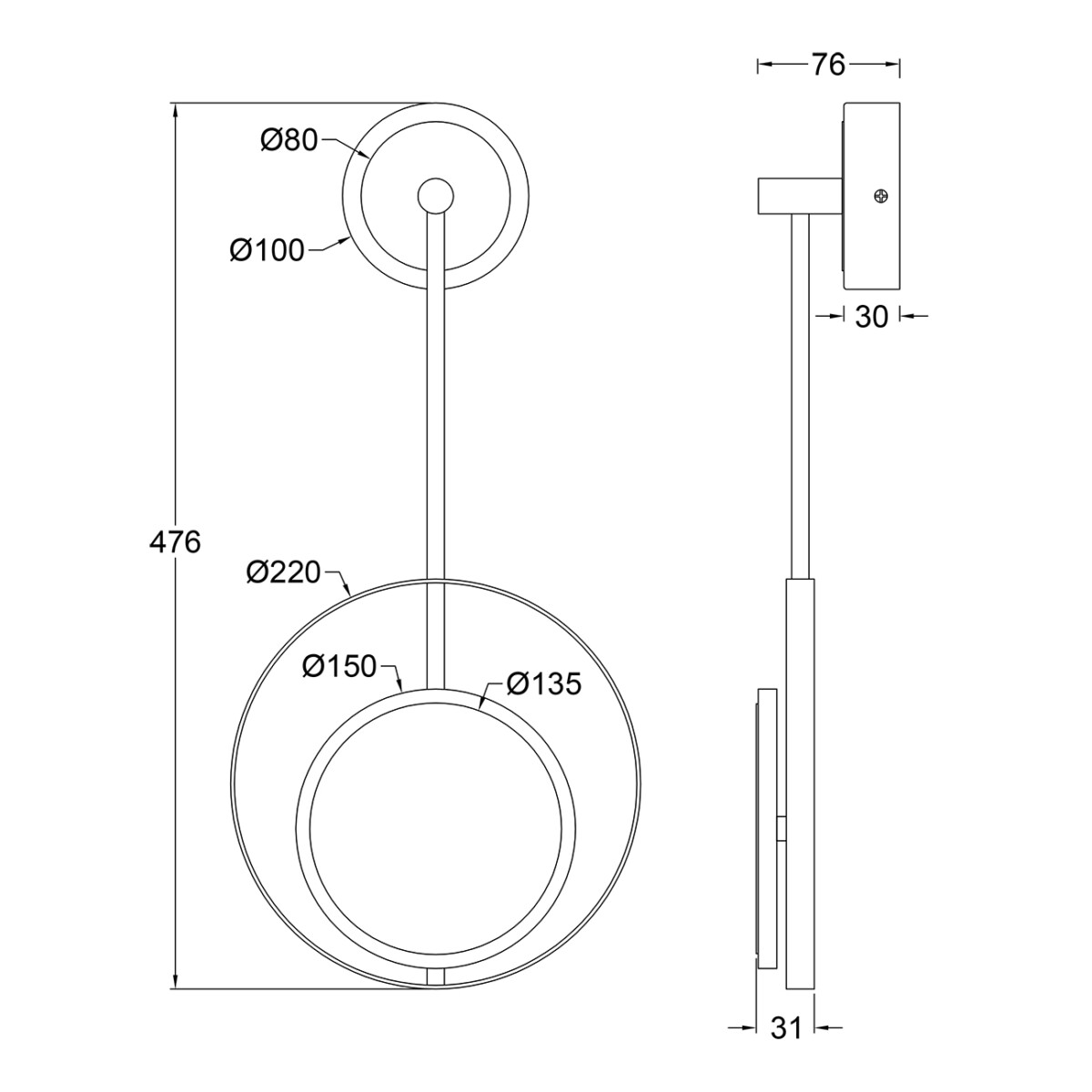 Escada 10206/SG LED*7W Black/Gold — изображение 7