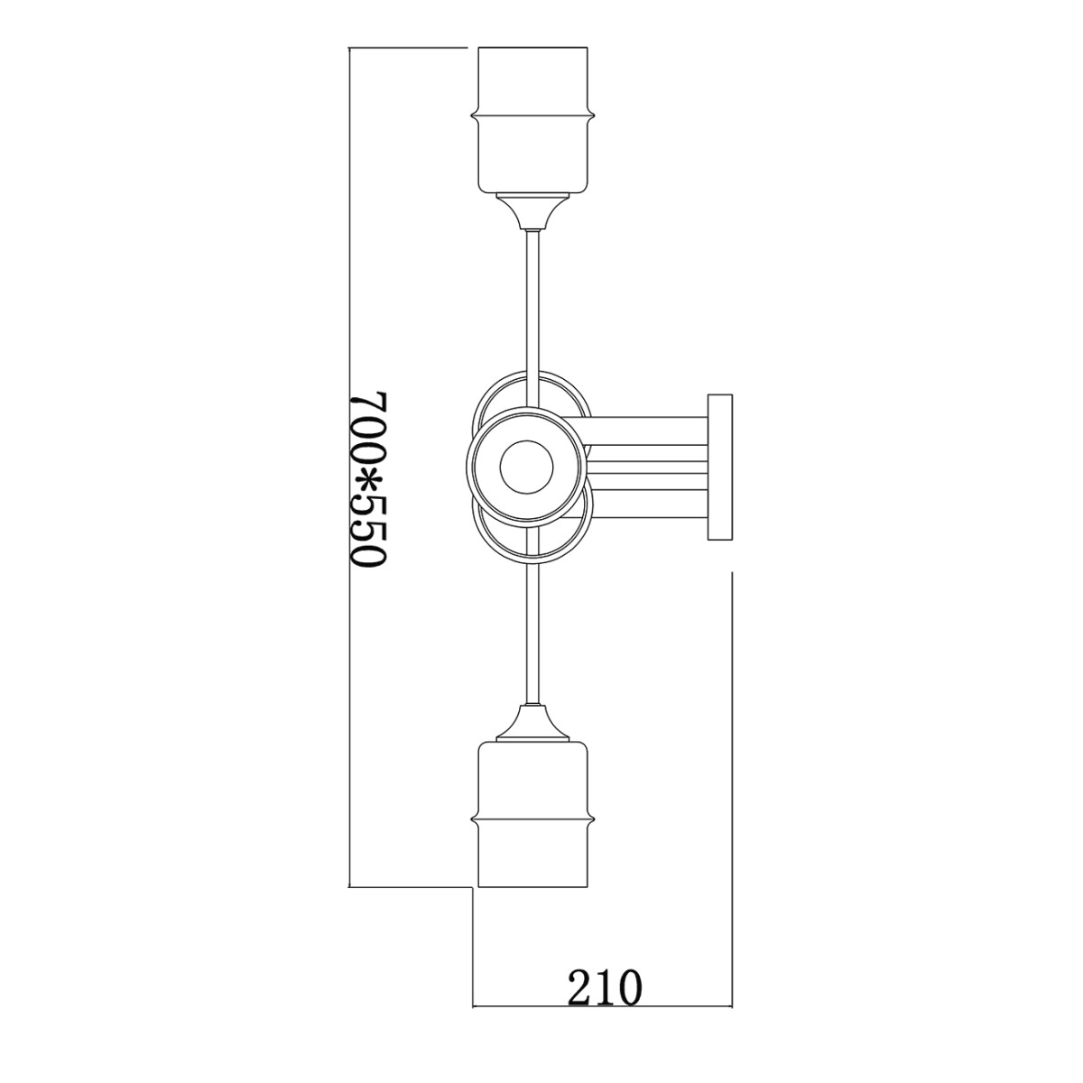 Escada 699/6P E27*60W Black — изображение 5