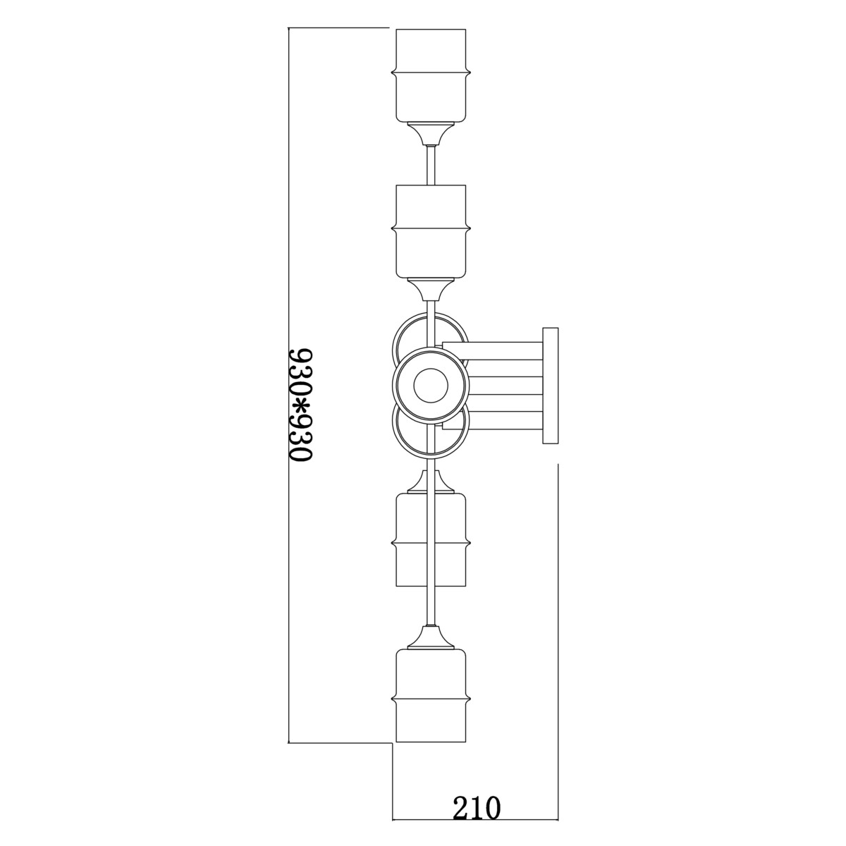 Escada 699/8P E27*60W Black — изображение 6