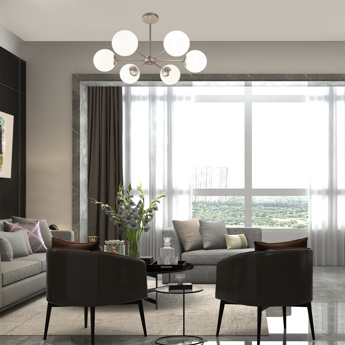 Escada 2110/6P E14*40W Satin nickel — изображение 4