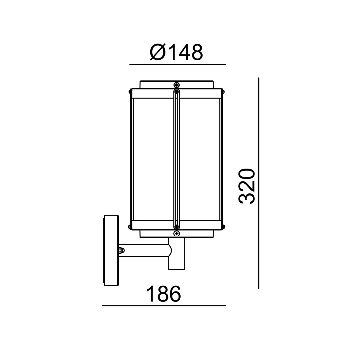 Escada 30003W/03 E27*40W IP44 Dark grey — изображение 3