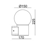 Escada 30001W/01 E27*20W IP44 Dark grey — изображение 3