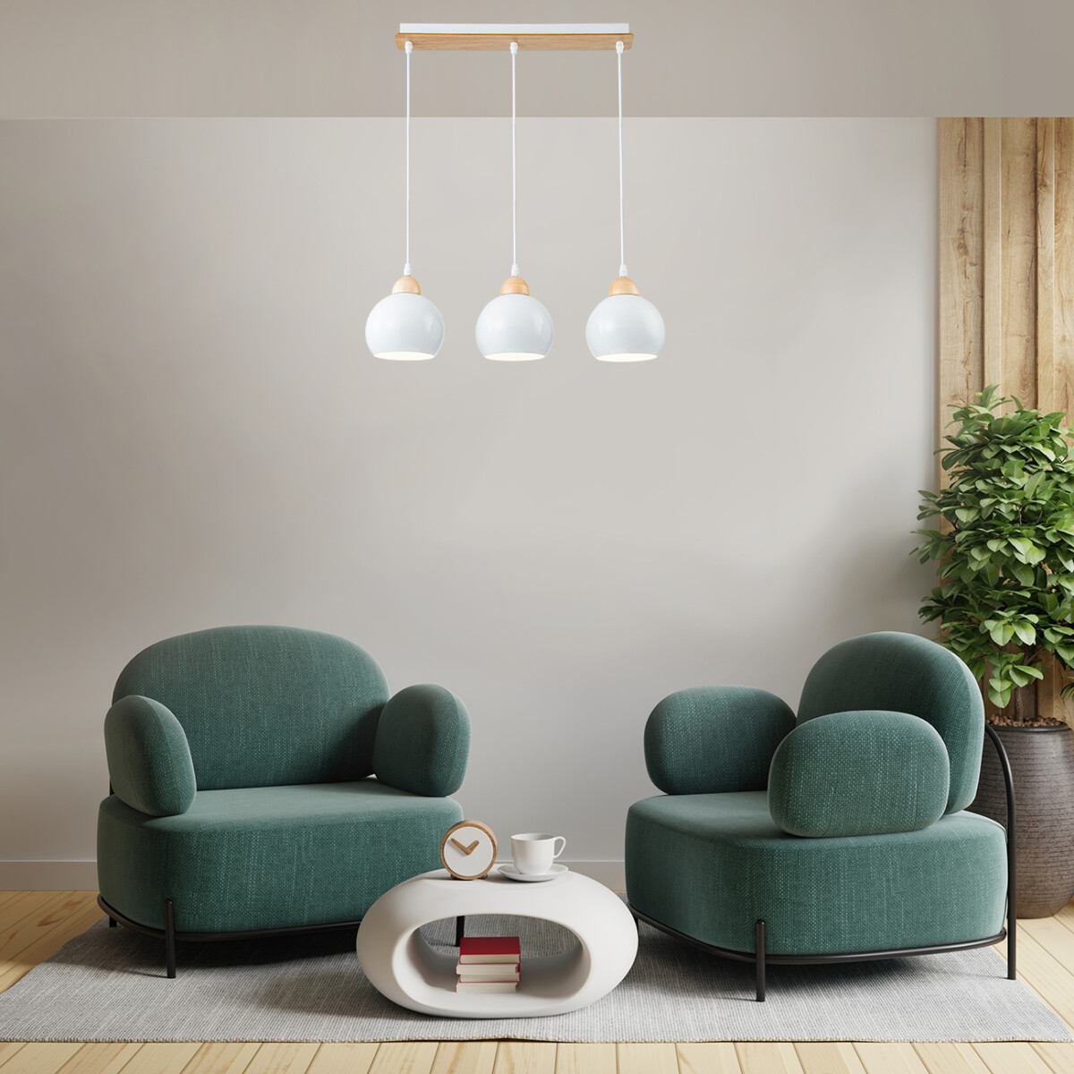 Escada 10178/3S E27*40W White/Wood — изображение 5