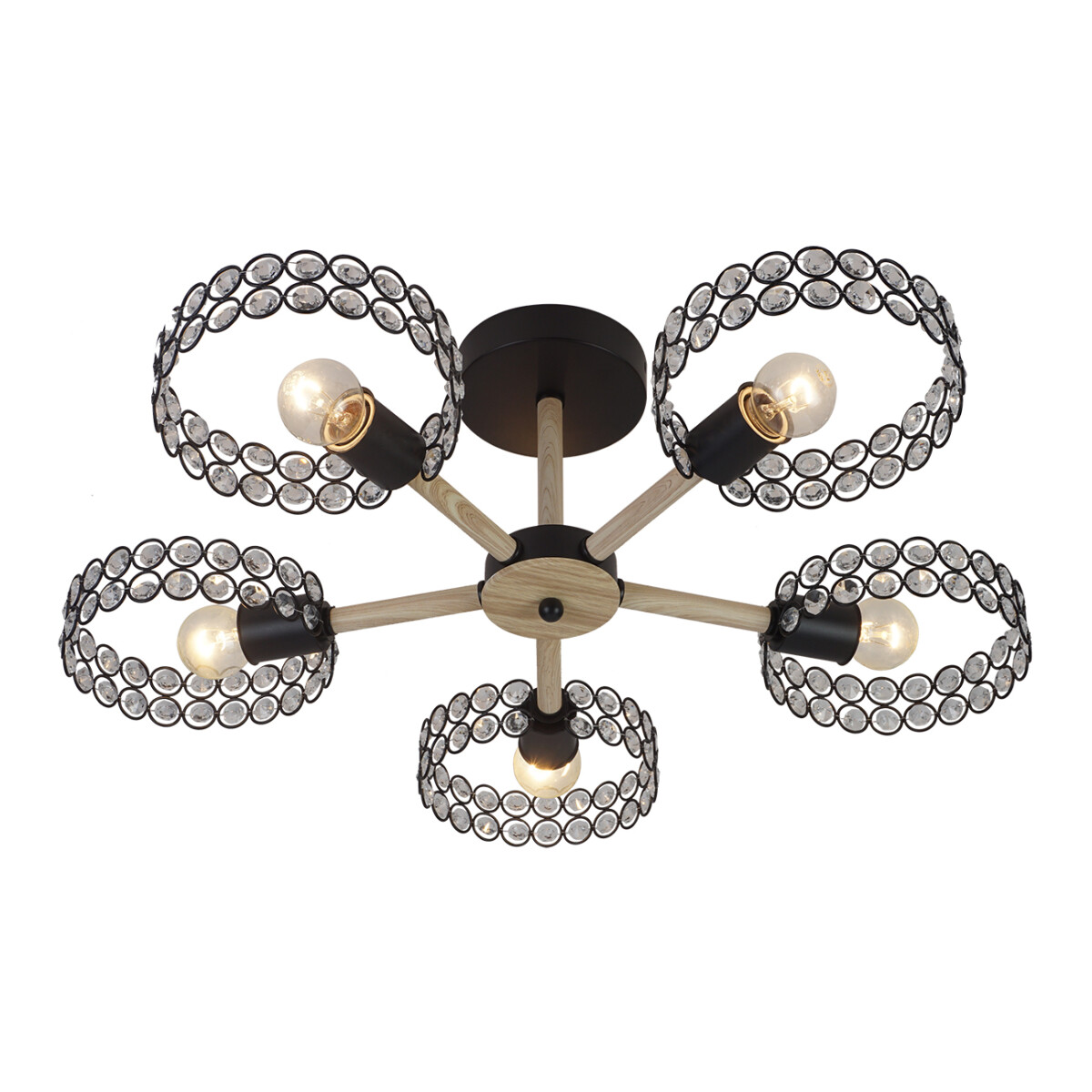 l94380 Escada 679/5P E27*60W Black/Wood — изображение 1