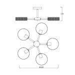 Escada 679/5P E27*60W Black/Wood — изображение 6