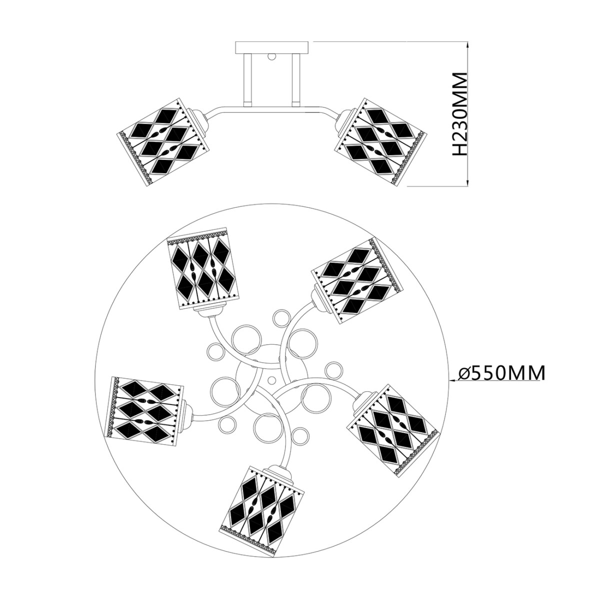 Escada 1106/5PL E27*40W Chrome — изображение 6