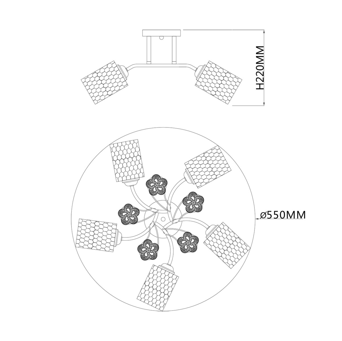 Escada 1113/5PL E27*40W Chrome — изображение 5