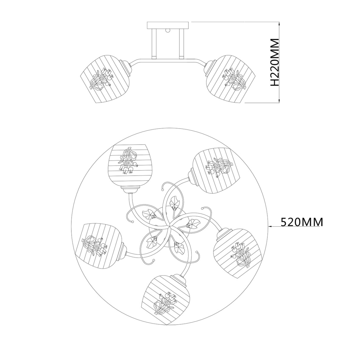 Escada 1121/5PL E27*40W Gold — изображение 5