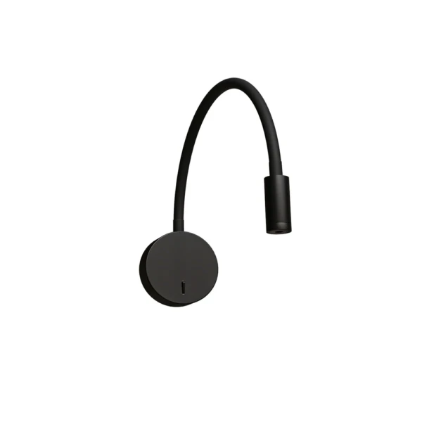 A5879AP-1BK Светильник настенный ASTA 300Lm 3000K, 5W, Ø90x25 черный IP20