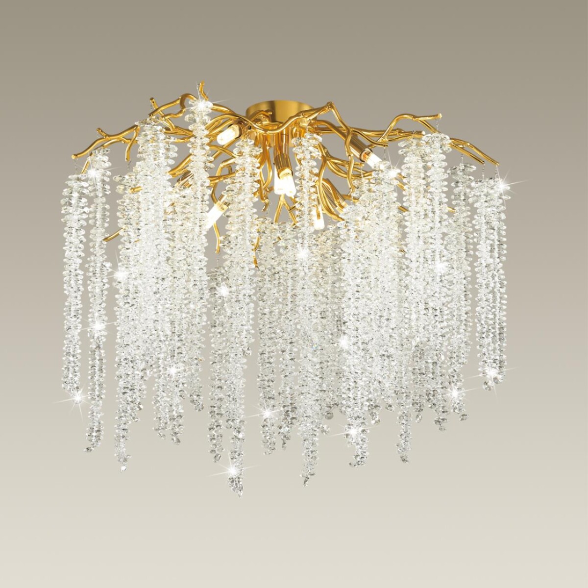 5005/8C HALL ODL23 617 золотой/прозрачный металл/хрусталь Люстра потолочная G9 8*40W BANCHE — изображение 4
