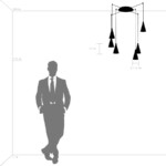 в наличии 757069 Люстра CONE 6х40W GU10 ХРОМ/ПРОЗРАЧНО-МАТОВЫЙ - купить в интернет-магазине Светильники Торг