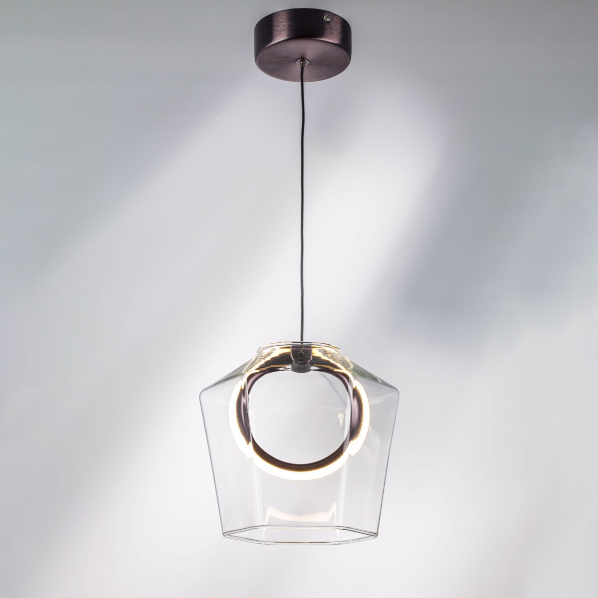 в наличии 796110 Люстра CARAMELLO LED 6W 130LM КОФЕЙНЫЙ/ПРОЗРАЧНЫЙ 3000K - купить в интернет-магазине Светильники Торг