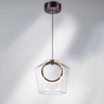 в наличии 796110 Люстра CARAMELLO LED 6W 130LM КОФЕЙНЫЙ/ПРОЗРАЧНЫЙ 3000K - купить в интернет-магазине Светильники Торг