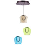 в наличии 796139 Люстра CARAMELLO LED 3х6W 330LM КОФЕЙНЫЙ/МУЛЬТИКОЛОР 3000K - купить в интернет-магазине Светильники Торг