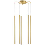 в наличии L5T747343 Люстра TUBO LED 25W 1600LM 25G ЗОЛОТО 4000K (574723+747343 (5шт) - купить в интернет-магазине Светильники Торг