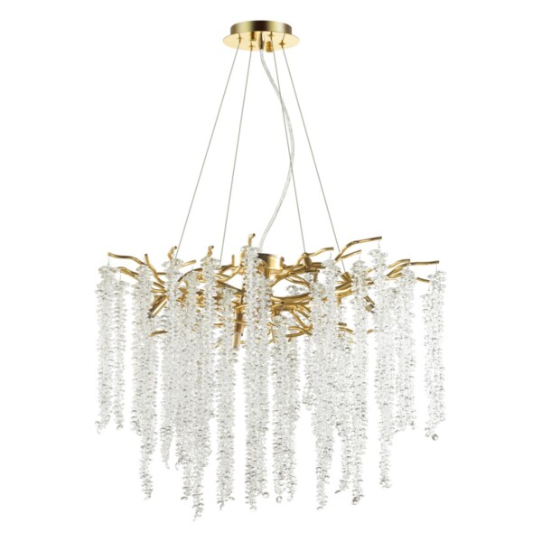 5005/8 HALL ODL23 617 золотой/прозрачный металл/хрусталь Люстра G9 8*40W BANCHE