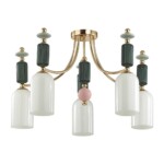 4861/5C CLASSIC ODL_EX21 129 золото/разноцветн./керамика/стекло Люстра потолочная E14 5*40W CANDY