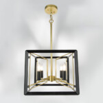 713447 Люстра REGOLO 4х40W E14 ЧЕРНЫЙ МАТОВЫЙ/ЗОЛОТО — изображение 7