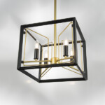 713447 Люстра REGOLO 4х40W E14 ЧЕРНЫЙ МАТОВЫЙ/ЗОЛОТО — изображение 10