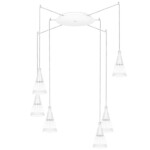 в наличии 757066 Люстра CONE 6х40W GU10 БЕЛЫЙ МАТОВ/ПРОЗРАЧНО-МАТОВЫЙ - купить в интернет-магазине Светильники Торг