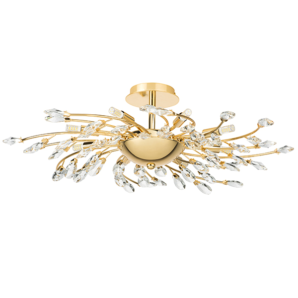 в наличии 791182 Люстра потолочная ISABELLE 8х40W G9 ЗОЛОТО - купить в интернет-магазине Светильники Торг