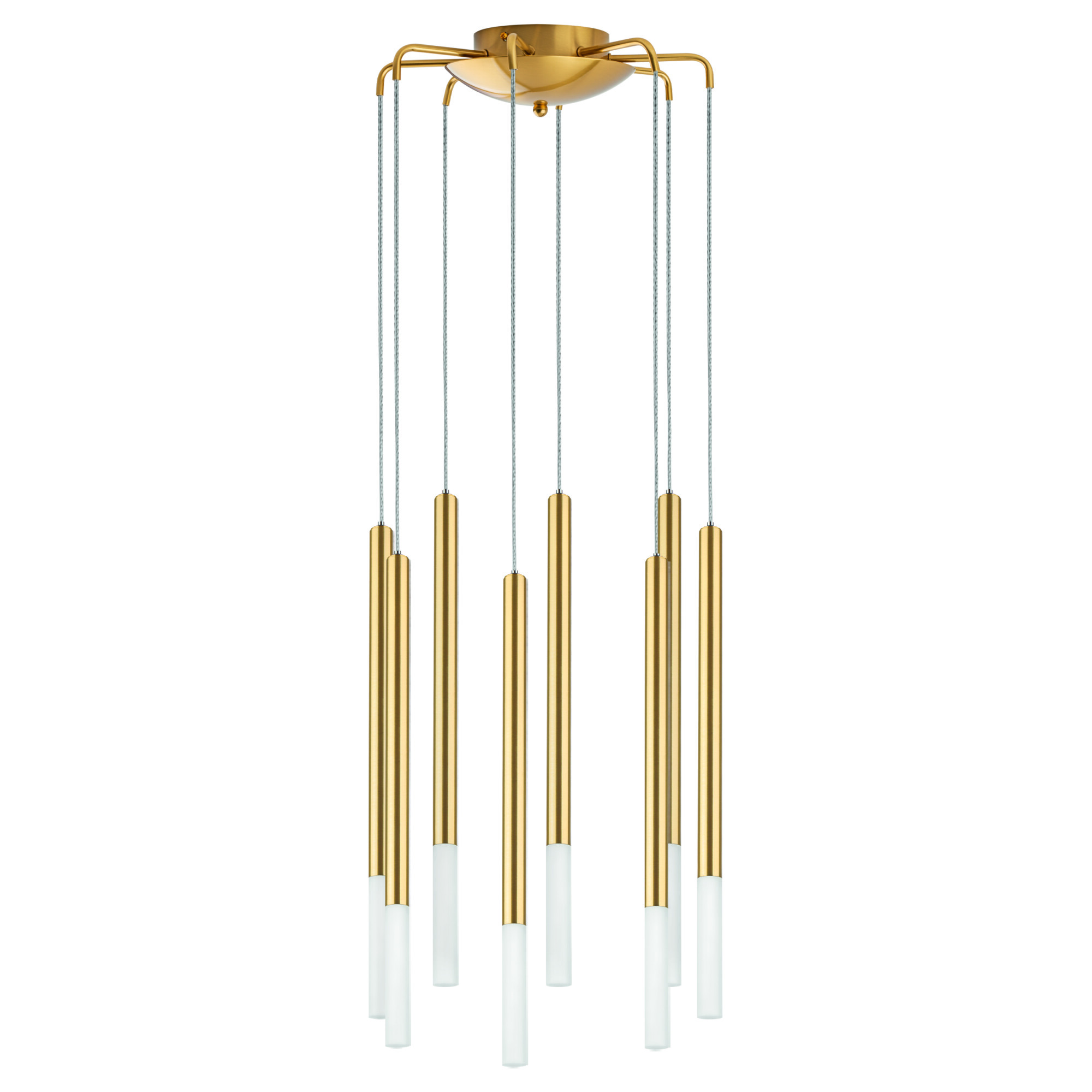 в наличии L8T747143 Люстра TUBO LED 40W 2240LM 360G ЗОЛОТО 4000K (574733+747143 (8шт) - купить в интернет-магазине Светильники Торг