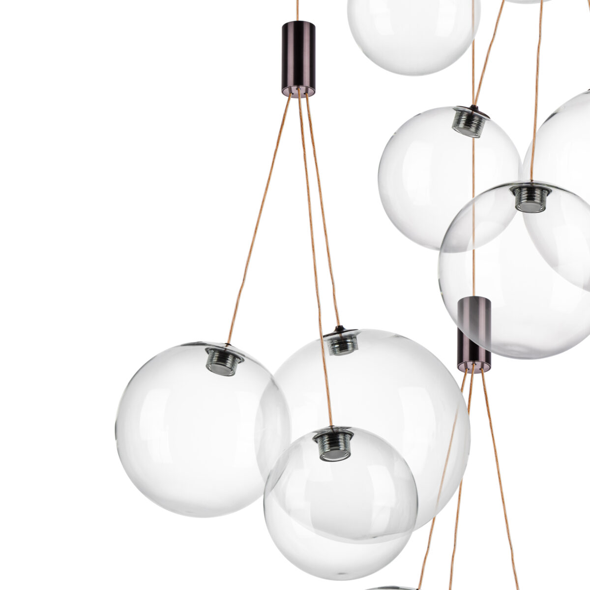 801180 Люстра SFERETTA LED 18х1,35W 1200LM КОФЕЙНЫЙ/ПРОЗРАЧНЫЙ 3000K — изображение 5