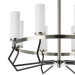 в наличии 723085 Люстра FLUME 8х40W E14 ЧЕРНЫЙ МАТОВЫЙ/НИКЕЛЬ - купить в интернет-магазине Светильники Торг