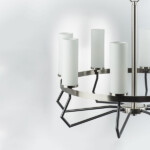 в наличии 723085 Люстра FLUME 8х40W E14 ЧЕРНЫЙ МАТОВЫЙ/НИКЕЛЬ - купить в интернет-магазине Светильники Торг