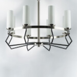 в наличии 723085 Люстра FLUME 8х40W E14 ЧЕРНЫЙ МАТОВЫЙ/НИКЕЛЬ - купить в интернет-магазине Светильники Торг