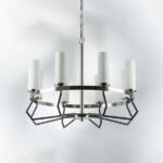 в наличии 723085 Люстра FLUME 8х40W E14 ЧЕРНЫЙ МАТОВЫЙ/НИКЕЛЬ - купить в интернет-магазине Светильники Торг