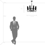 в наличии 723085 Люстра FLUME 8х40W E14 ЧЕРНЫЙ МАТОВЫЙ/НИКЕЛЬ - купить в интернет-магазине Светильники Торг