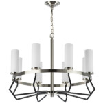 в наличии 723085 Люстра FLUME 8х40W E14 ЧЕРНЫЙ МАТОВЫЙ/НИКЕЛЬ - купить в интернет-магазине Светильники Торг