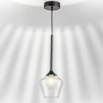 в наличии 801201 Люстра VETRO 1х6W(led) G9 ЧЕРНЫЙ/ПРОЗРАЧНЫЙ - купить в интернет-магазине Светильники Торг