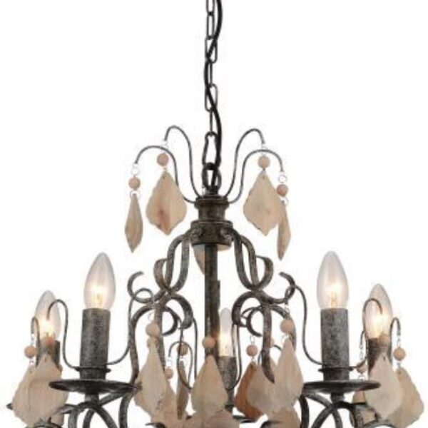 1763-5P, люстра подвесная, D500xH620/1620, 5xE14x40W, excluded