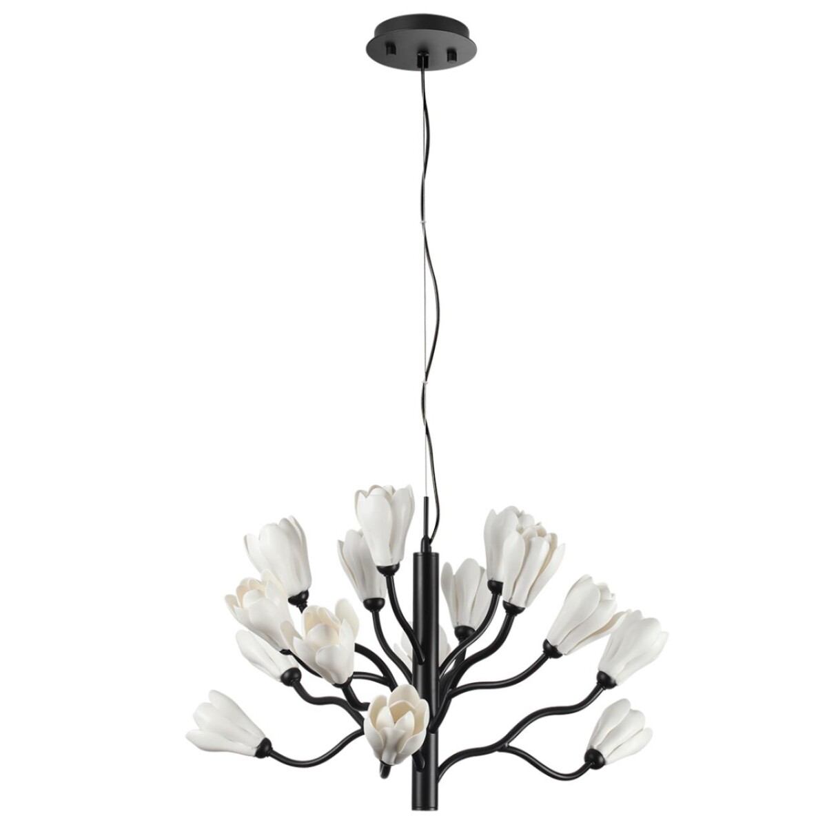 5090/15 MODERN ODL25 553 черный матовый/белый/фарфор Люстра G4 LED 15*5W GARDI — изображение 1