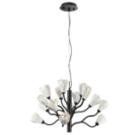 5090/15 MODERN ODL25 553 черный матовый/белый/фарфор Люстра G4 LED 15*5W GARDI