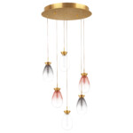 в наличии 805169 Люстра COLORE LED 6х4W 1100LM ЗОЛОТО/МУЛЬТИКОЛОР 3000K - купить в интернет-магазине Светильники Торг