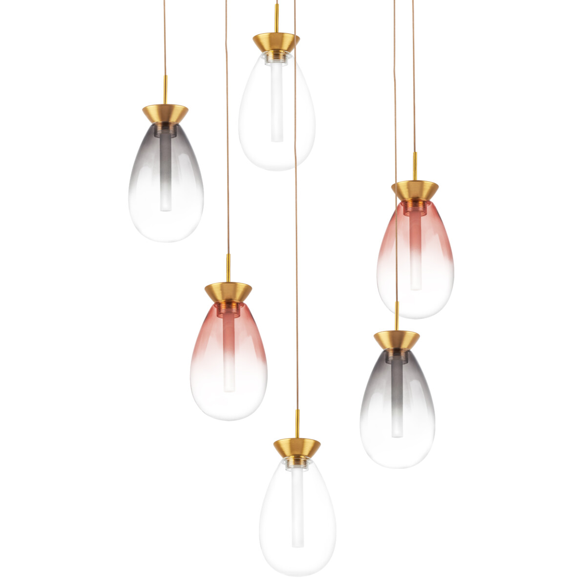 в наличии 805169 Люстра COLORE LED 6х4W 1100LM ЗОЛОТО/МУЛЬТИКОЛОР 3000K - купить в интернет-магазине Светильники Торг