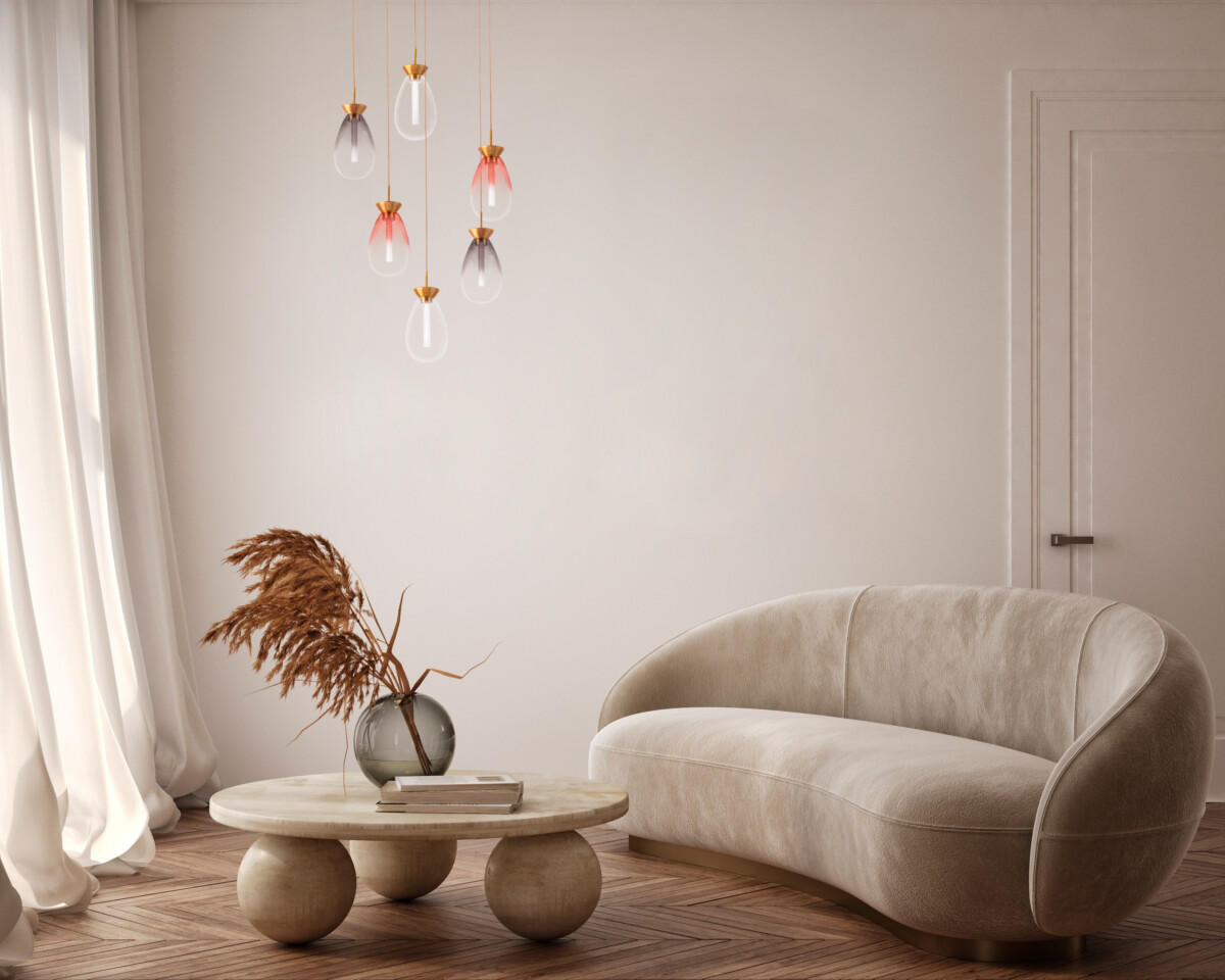 в наличии 805169 Люстра COLORE LED 6х4W 1100LM ЗОЛОТО/МУЛЬТИКОЛОР 3000K - купить в интернет-магазине Светильники Торг