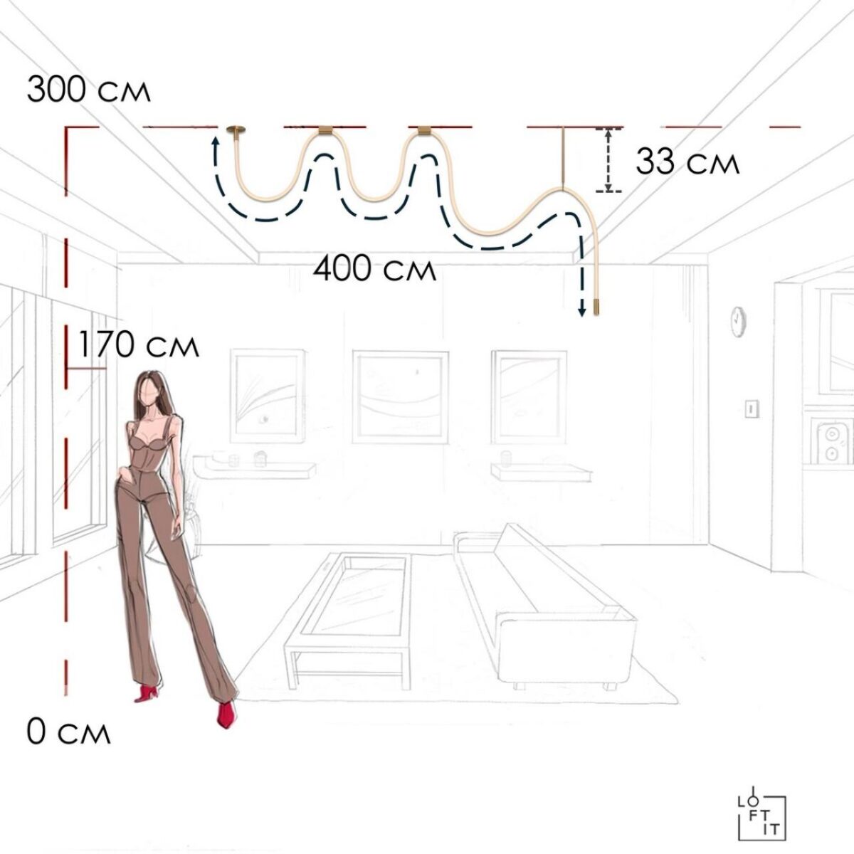 10388B Brass Потолочный светильник LOFT IT Thread — изображение 6