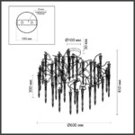 5005/8C HALL ODL23 617 золотой/прозрачный металл/хрусталь Люстра потолочная G9 8*40W BANCHE — изображение 2