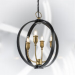 в наличии 731247 Люстра CERO 4х40W E14 ЧЕРНЫЙ/ЗОЛОТО - купить в интернет-магазине Светильники Торг