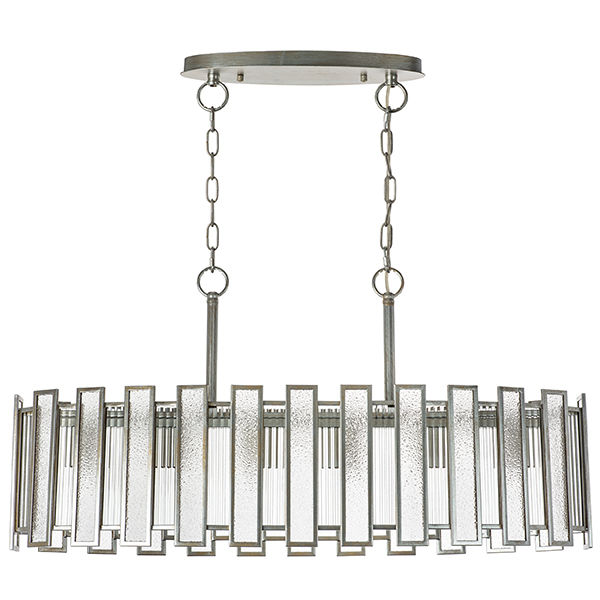 в наличии 712164 Люстра AGAVE 6х40W E27 СЕРЕБРО С ПАТИНОЙ/ПРОЗРАЧНЫЙ - купить в интернет-магазине Светильники Торг