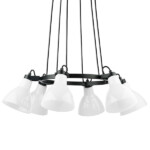 в наличии 761160 Люстра ACROBATA 6х40W E14 ЧЕРНЫЙ/БЕЛЫЙ - купить в интернет-магазине Светильники Торг