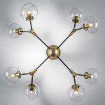 в наличии 785083 Люстра BETA 8x40W E27 ЗОЛОТО/ЧЕРНЫЙ - купить в интернет-магазине Светильники Торг