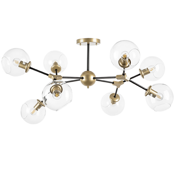 в наличии 785083 Люстра BETA 8x40W E27 ЗОЛОТО/ЧЕРНЫЙ - купить в интернет-магазине Светильники Торг