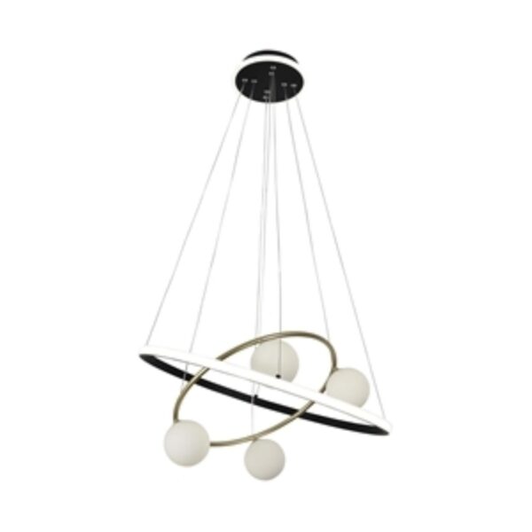 4184-6P, подвесная люстра, D600xH150/1200, 4xG9LEDx10W, excluded + LEDx70W + LEDx20W, 4050LM, 3000-6000K, included, remote control