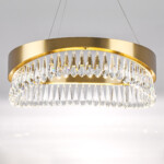 в наличии 703163 Люстра HELIO 30W LED 2778LM ШАМПАНЬ 3500K - купить в интернет-магазине Светильники Торг