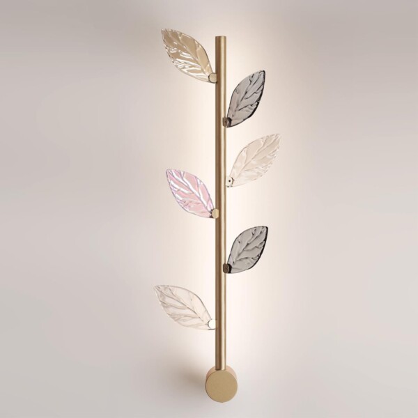 5445/5WL L-VISION ODL_EX25 063 матов.золото/дымч/прозрачн/коньячн/бензинов./металл/стекло Настенный светильник LED*5W 3000K 220Лм LISTVA